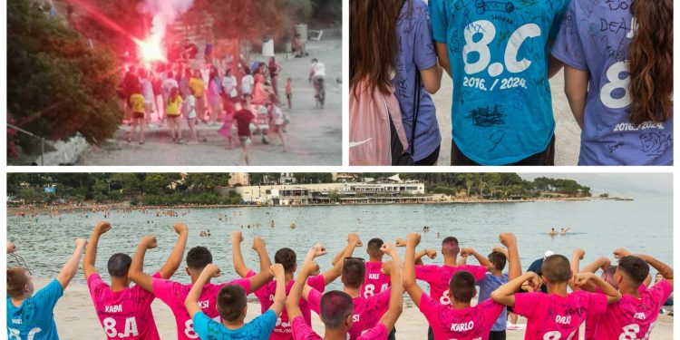 Slobodna Dalmacija – Splitski osmaši proslavili zadnji dan škole: ‘Najbolji dan u životu’; ‘Falit će mi prijatelji’. Gorjele su i baklje…