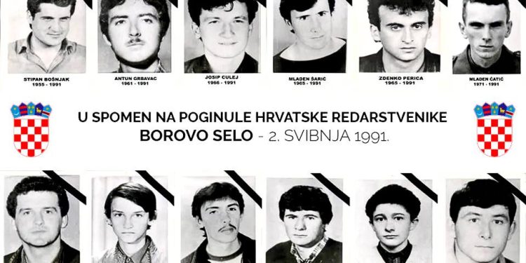 33. obljetnica od ubojstva 12 hrvatskih redarstvenika u Borovu Selu