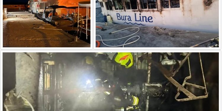 Na Čiovu izgorio putnički brod tvrtke Bura Line!