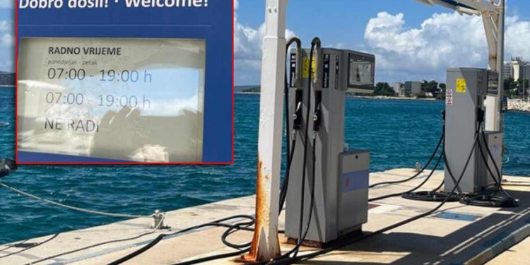 Benzinska za nautičare vodičkoj marini nedjeljom ne radi