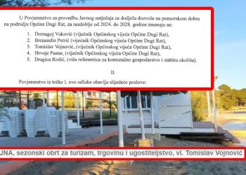 ČUDO U DUĆAMA Okupator pomorskog dobra u Dućama i član Odbora za izdavanje dozvola na pomorskom dobru zaista dijele ime