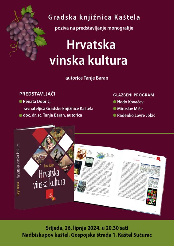 GKK Hrvatska vinska kultura Tanja Baran Gradska knji nica Ka tela