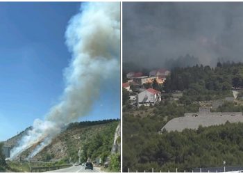 Izbio velik požar kod Dubrovnika: Zatvoren promet na magistrali, digli se kanaderi