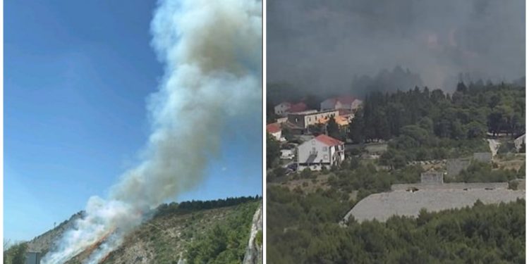 Izbio velik požar kod Dubrovnika: Zatvoren promet na magistrali, digli se kanaderi