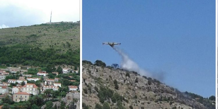 Jutros je počeo policijski očevid na Srđu, što je izazvalo veliki požar?