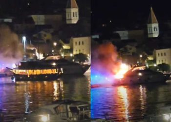 Kaos na rivi u Makarskoj, gorila jahta cijelu noć: Ne može se ugasiti do kraja, poznato i čija je