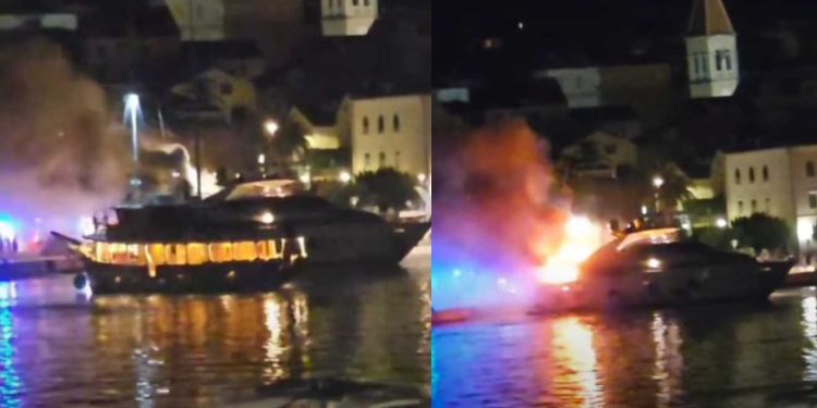 Kaos na rivi u Makarskoj, gorila jahta cijelu noć: Ne može se ugasiti do kraja, poznato i čija je