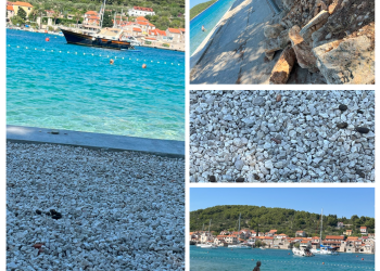 MINE U PRVIĆ LUCI Glavna mjesna plaža puna pasjeg izmeta i komada srušenih zidova