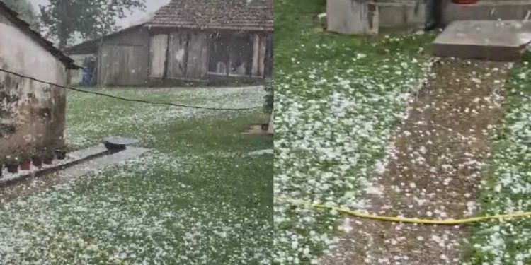 Nevrijeme pogodilo dijelove Hrvatske: Pogledajte kaos u Čazmi, stiglo i upozorenje