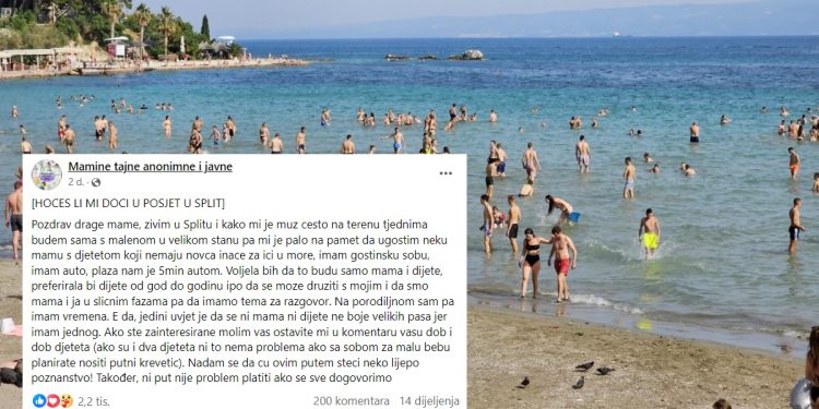 Splićanka oduševila: Želim ugostiti bebu i mamu iz Hrvatske koja nema za ljetovanje, plaćam i put