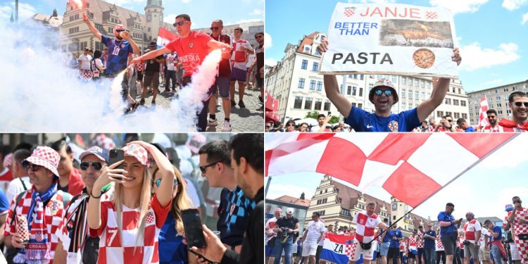 Sportske novosti – UŽIVO: Više od 40.000 Hrvata slijeva se u Leipzig! Pogledajte ludilo u režiji naših navijača i zbunjenost Talijana