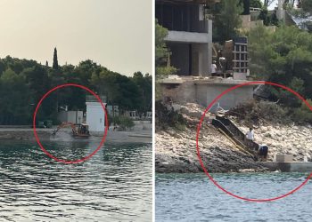 VIKENDOM, KAD INSPEKCIJE NE RADE Nasipa se obala i betonira “vlastiti pristup” moru u Milni na Braču