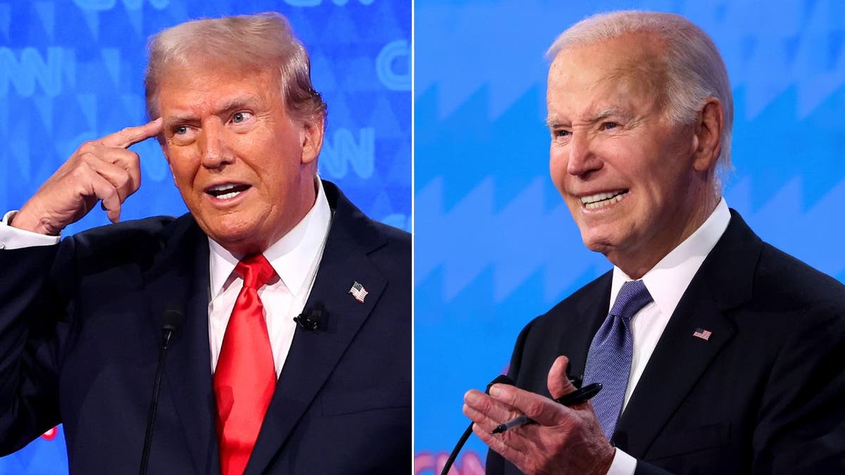 Kolaž debate o Trumpu Bidenu