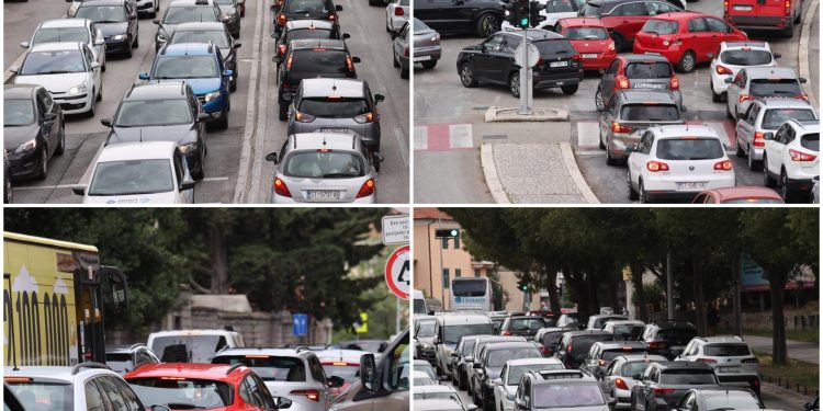 Slobodna Dalmacija – Totalni prometni kolaps u Splitu! Čeka se u kolonama na svim važnijim pravcima, pogledajte gdje je najgora situacija