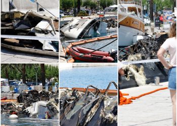 Slobodna Dalmacija – Neprepoznatljiva je! Pogledajte što je ostalo od jahte koja je izgorjela u Makarskoj, a bila je jedna od najluksuznijih