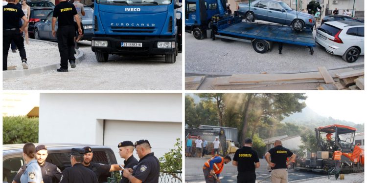 Slobodna Dalmacija – Ludilo u Makarskoj; stanari vozilima blokirali cestu, ‘pauka’ čuvalo preko 30 zaštitara, policajaca i redara. Uzalud…