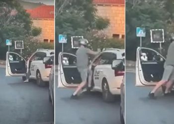 Slobodna Dalmacija – Pogledajte ovo divljaštvo: pobješnjeli motociklist napao taksista, pljuvao ga, šutao nogama, lupao šakama!