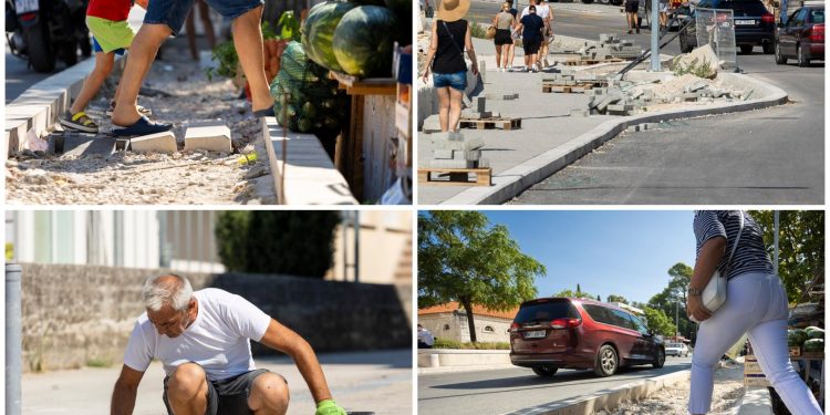 Slobodna Dalmacija – Ovih 700 metara ceste u Trogiru radi se dulje od godinu dana. Ljudi su ljuti: ‘Lažu čim zinu, sezona je upropaštena’