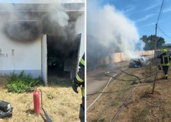 BLAGAJ Požar na automobilu i trafostanici