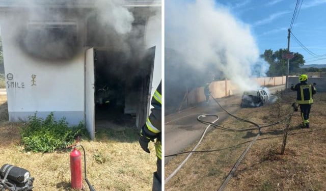BLAGAJ Požar na automobilu i trafostanici
