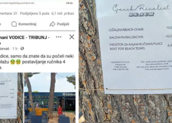 Beach bar u Vodicama naplaćuje mjesto za ručnike