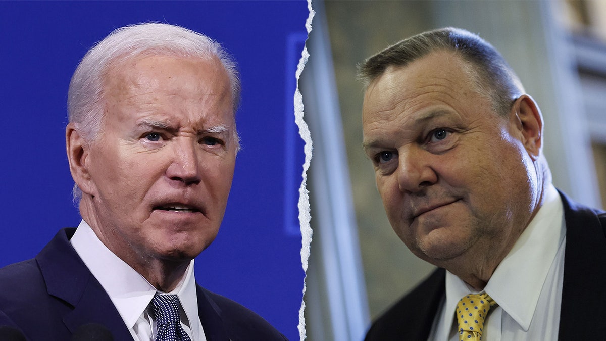 lijevo-desno podjela: predsjednik Joe Biden, senator Jon Tester