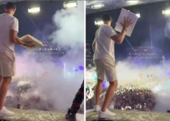 Courtois, što to radiš?  Bacite tortu na publiku u Tomorrowlandu