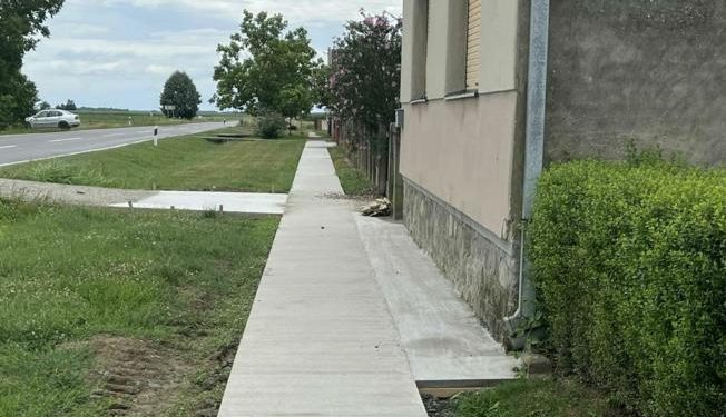 Gotova pješačka staza u Ulici Eugena Kraja