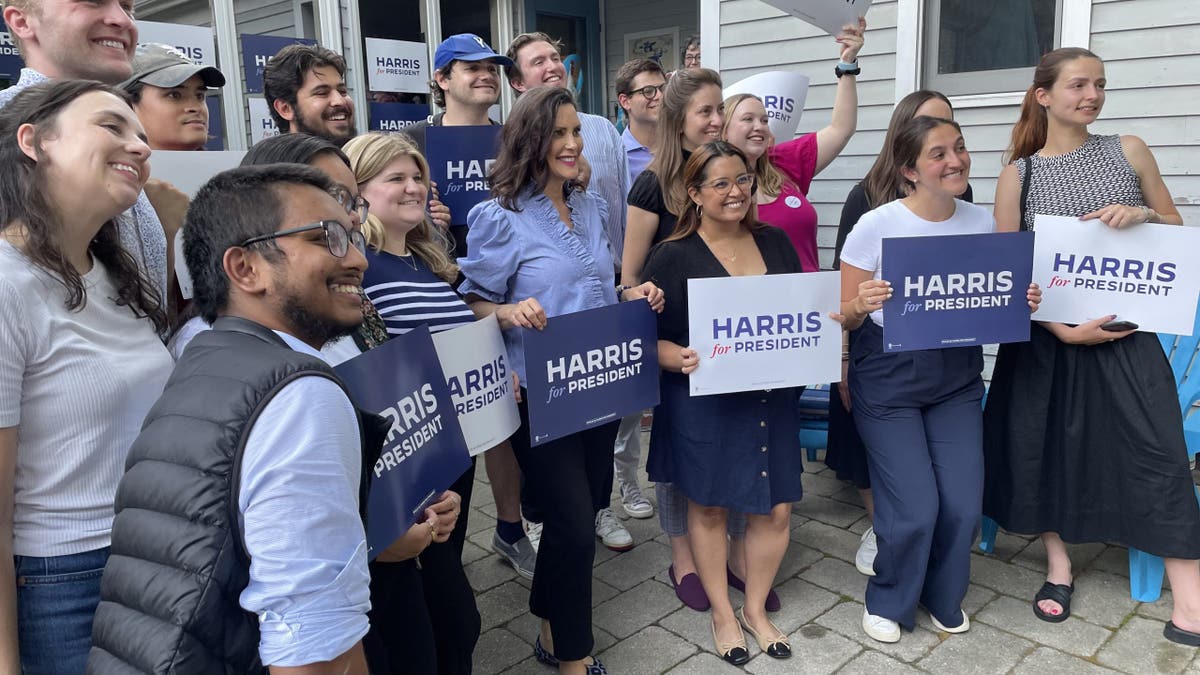 Gretchen Whitmer tri puta staje u New Hampshireu u ime Kamale Harris