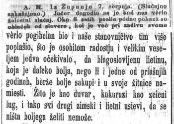 Jaka tuča ih 1851. ostavila bez hrane, poginuo je i mladić