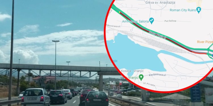 KOLONE DILJEM DALMACIJE Vozi se usporeno na ulazu u Split