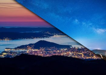 Kakvi prizori s mosorske zvjezdarnice. Što je ljepše; svjetla grada ili svjetla Mliječne staze?