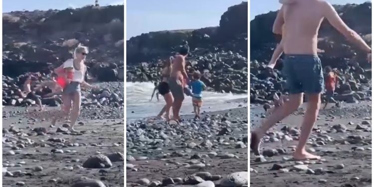 Lude snimke: Majke s djecom bježale s popularne plaže glavom bez obzira