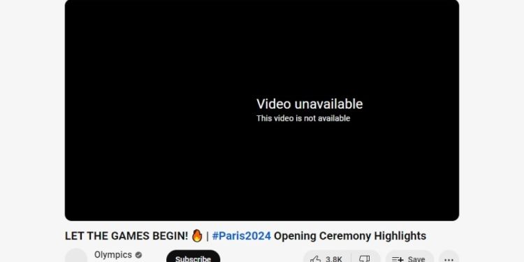 MOK i NBC skinuli su video ceremonije otvaranja Olimpijskih igara s YouTubea — RT Entertainment