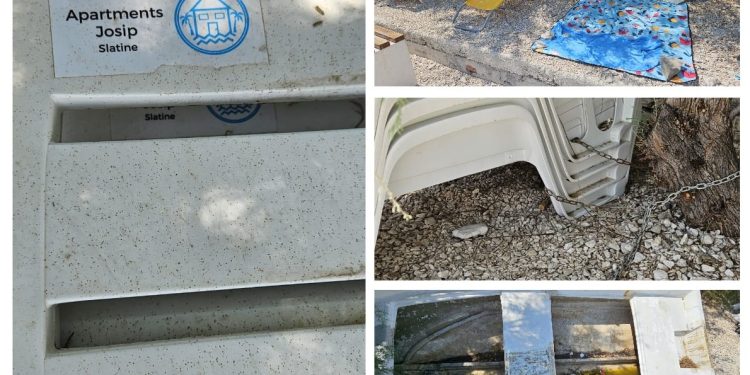 Na Čiovu vezali ležaljke lancima za stablo, postavljen čak i brod u hlad da bi zauzeo pomorsko dobro!