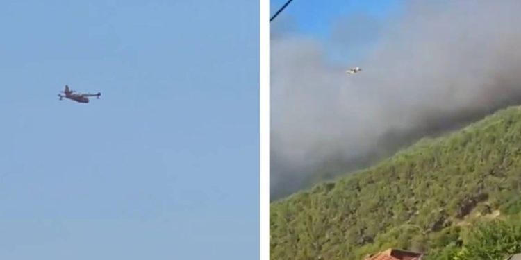 OGROMAN POŽAR KOD SKRADINA Ugrožene su kuće, gase čak četiri kanadera!