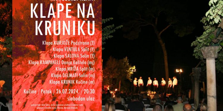 Ovog petka ne propustite XIII. Susret klapa “Klape na Kruniku”