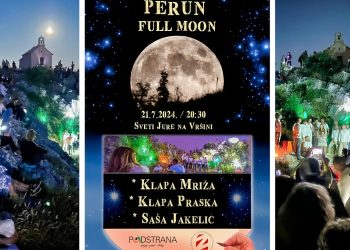 Ovog srpnja 3. Perun Full Moon: Klape Mriža i Praska te Saša Jakelić pjevaju u noći punog Mjeseca