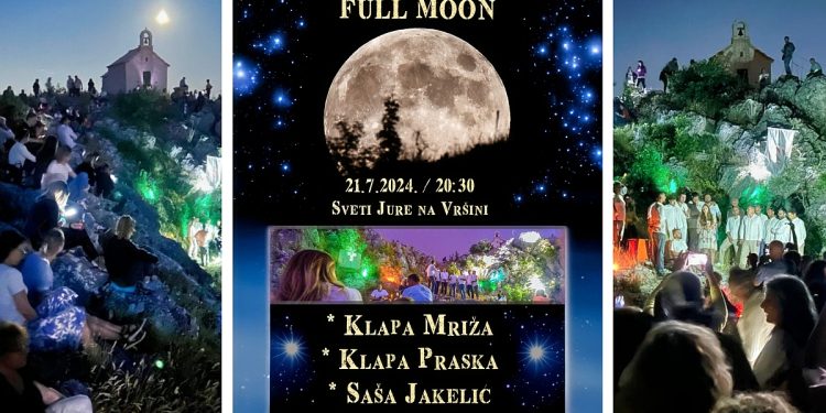 Ovog srpnja 3. Perun Full Moon: Klape Mriža i Praska te Saša Jakelić pjevaju u noći punog Mjeseca
