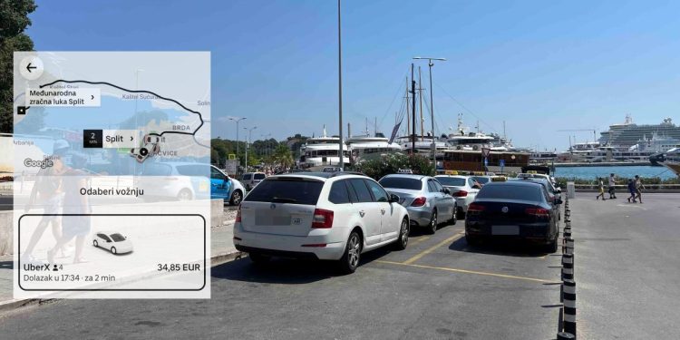 Pitali smo splitskog taksista koliko košta vožnja do aerodroma, a onda pogledali cijenu na Uberu
