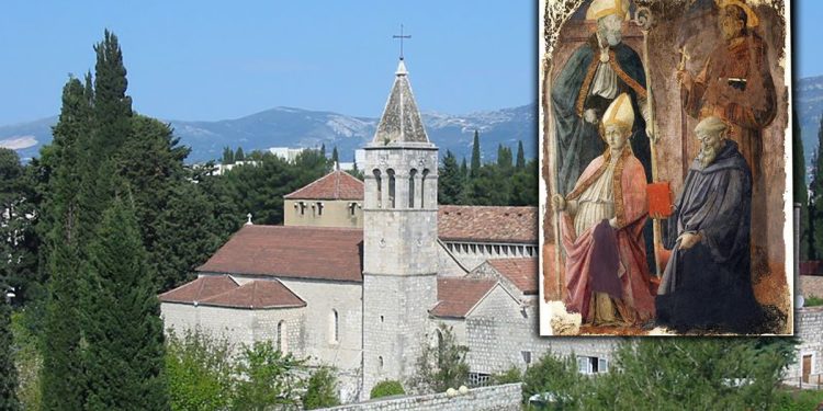 Sveta misa na blagdan sv. Benedikta uz prigodnu tribinu u samostanu Svetog Ante na Poljudu