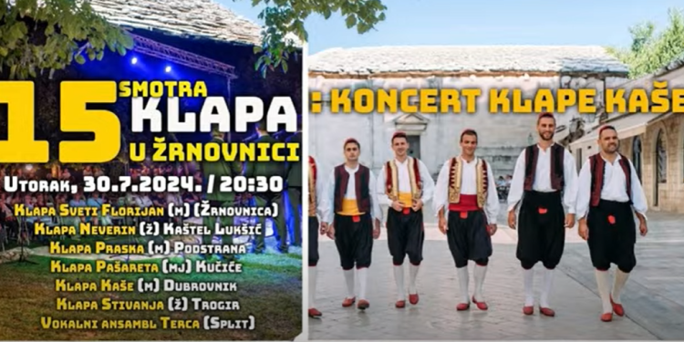UŽIVO Počinje Smotra klapa u Žrnovnici, evo prijenosa