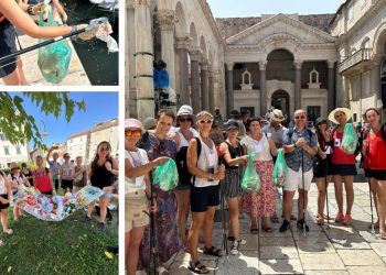 Učenici Pomorske škole i polaznici Erasmusa očistili Dioklecijanovu palaču i Matejušku