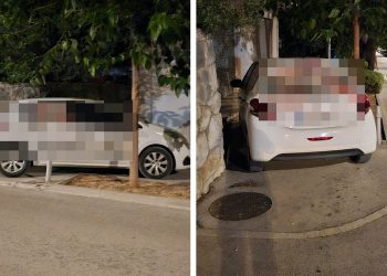 VAŠE VIJESTI Kaštela: Auto parkirao uzduž cijele širine nogostupa, pješaci morali silaziti na cestu