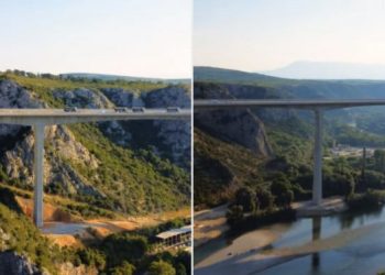 VIDEO Asfaltira se most u Počitelju, uskoro će biti pušten u promet