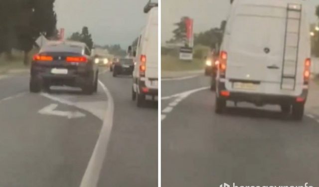 VIDEO NOVA NESAVJESNA VOŽNJA U MOSTARU Vozaču puna linija i otok ne znače previše