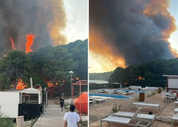 VIDEO Ovako izgleda veliki požar u Segetu. Brojni vatrogasci su na terenu, pomažu im kanaderi