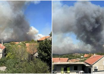 VIDEO Požar kod Skradina nije ugašen, 110 vatrogasaca će noć provesti na požarištu