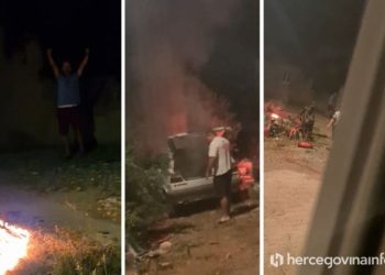 VIDEO Susjedu u Stocu zapalio automobil pa potom njega i obitelj vrijeđao nacionalističkim povicima