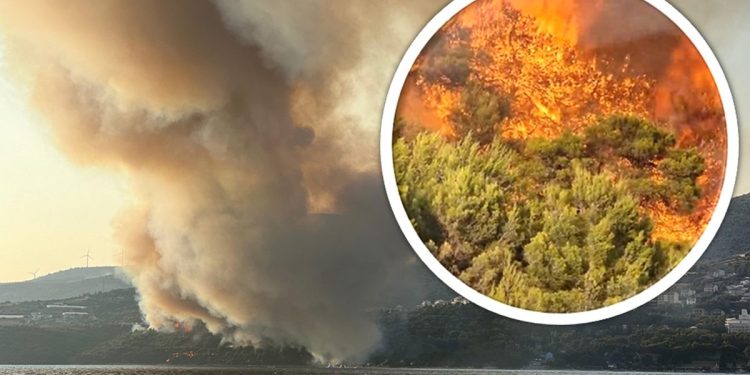 VIDEO Veliki požar u Segetu, vatrogasci su na terenu. Stiže pomoć iz Splita…